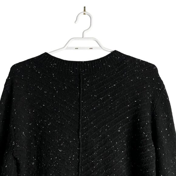 Andrea Jovine Women's Black Patterned Crewneck Knitted Sweater - Picture 2 of 8